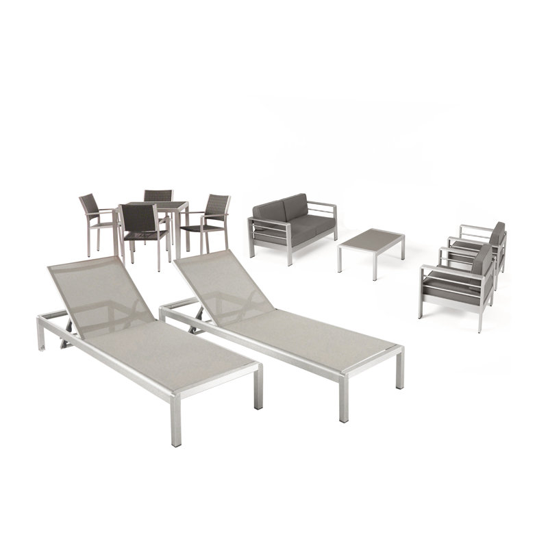 Smartt 10 - Person Patio Conversation Sets with Cushions