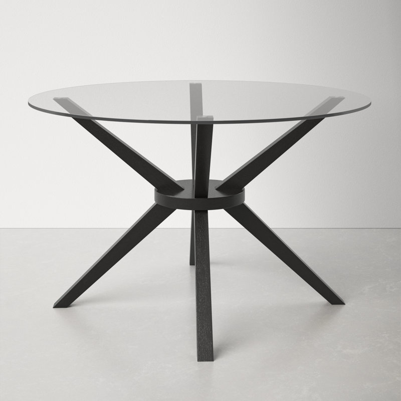 Bixie 48'' Round Dining Table, Dark Walnut