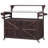 53.3" Outdoor Kitchen Island with Raised Shelf, Solid Wood Storage Cabinet with Stainless Steel Top-1828128507