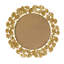 Miroir mural rond de 30,5 po en feuille d'or, cadre en fer avec trou de serrure à suspendre