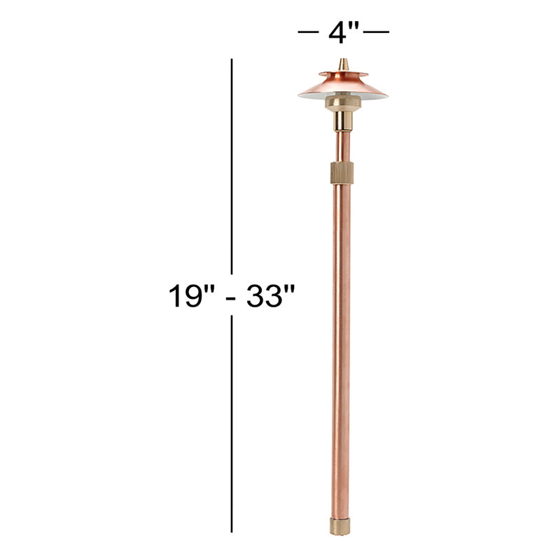 Aphrodite Copper Low Voltage Metal Pathway Light