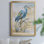 «Blue Heron I» par J Paul - peinture sur toile encadrée