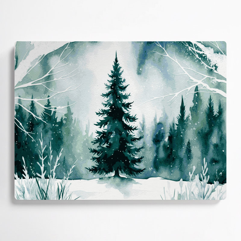 Art mural en métal bleu de Noël, H 12 po x l 18 po