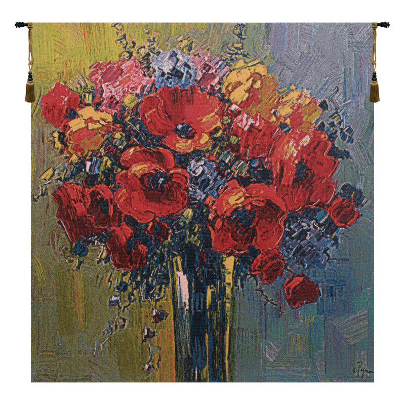 Loom Woven Cotton Blend Wall Hanging, 38" H x 38" W x 0.15" D
