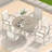 VRSHWO"Outdoor Round Patio Dining Table For 4-6(Only Including Table)-1416806963