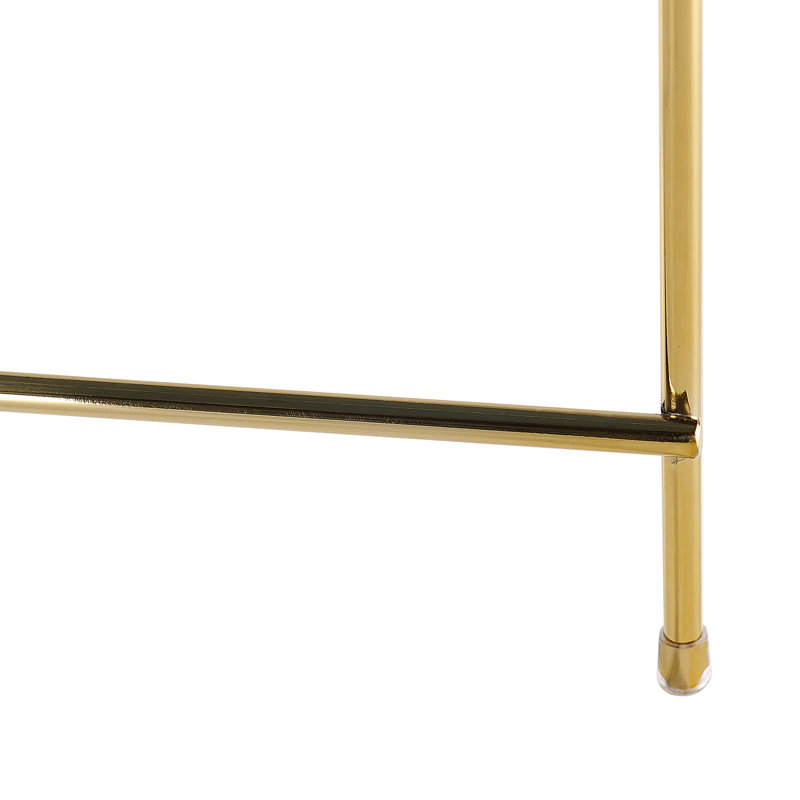 Garrow Glass Top End Table, Gold