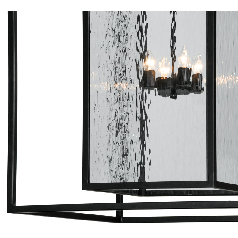 Luminaire suspendu rectangulaire 8 lumières