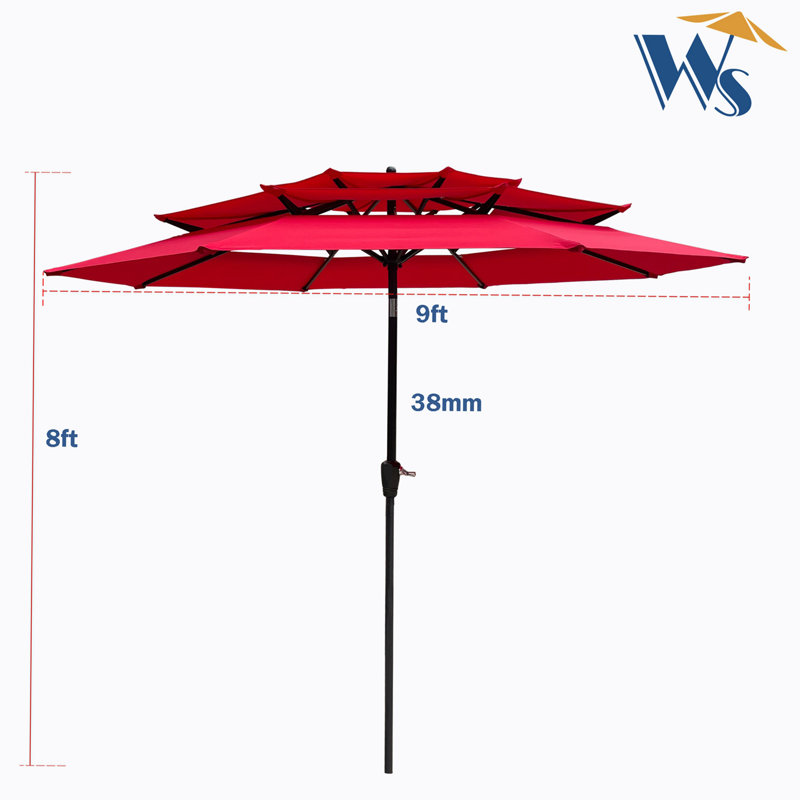 Parasol de marché 108,00 po, Rouge