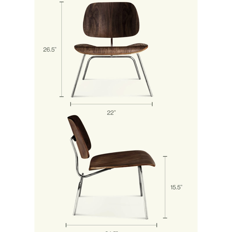 Chaise longue en contreplaqué moulé American Design