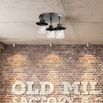 Catalapa Glass Semi Flush Mount