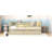 Full Size Daybed With Trundle And Secure Fence Guardrails In Natural Wood. Ensures A Restful Night. Space Optimization. No Box Spring Required Size Wood Guardrails. Improves Bedroom Practicality.-1966145244