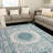 Contemporary Hintz Area Rug Aqua Color-675160632