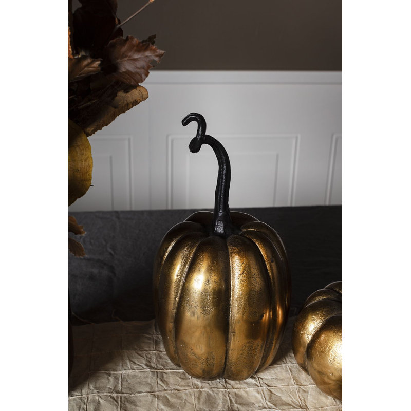 Totem citrouille décorative, H 10,75 po x l 5,25 po x P 5,25 po