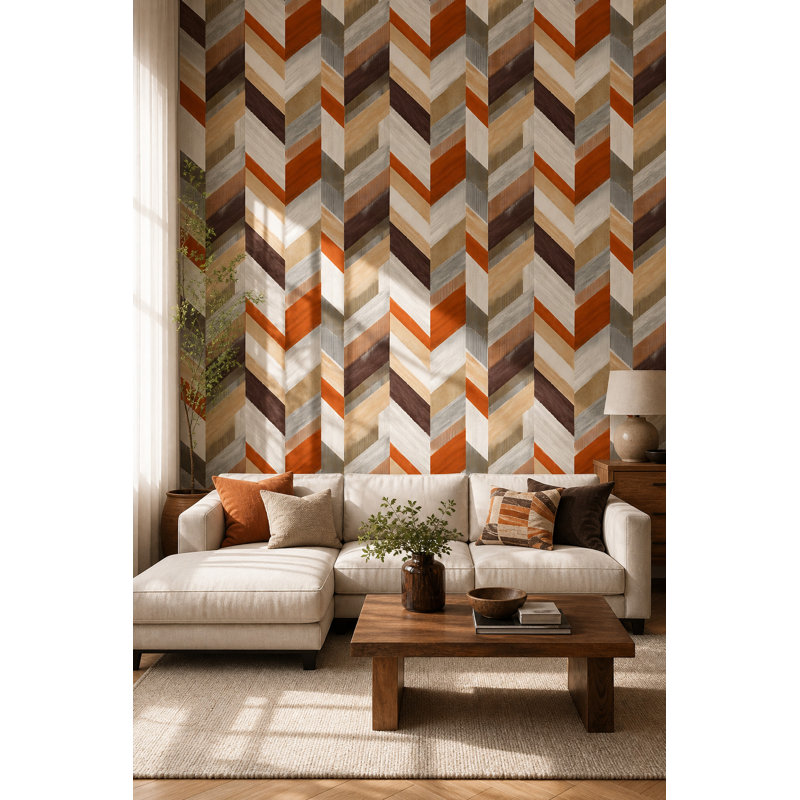 Papier peint moderne Mid Century, Peel and Stick