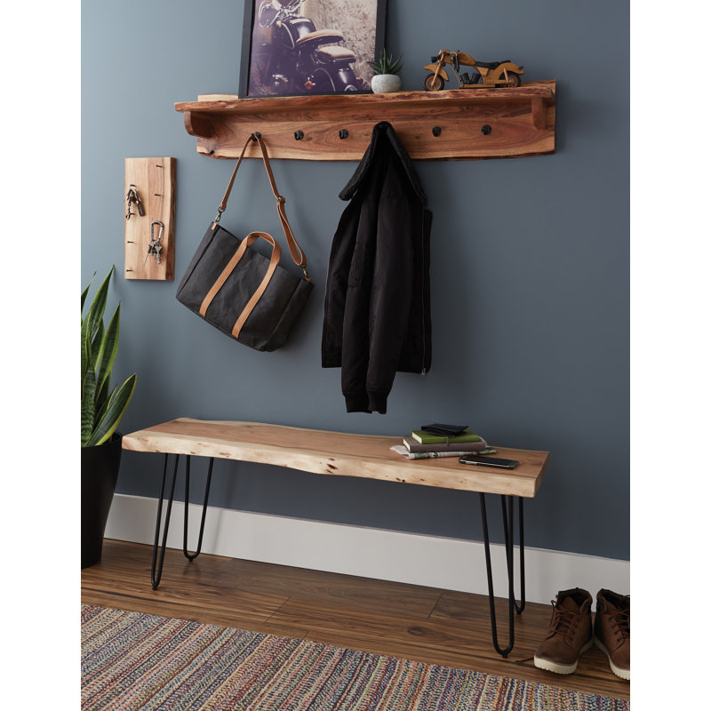 Hall Tree, 45.72cm H x 121.92cm W x 35.56cm D