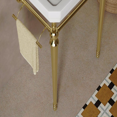 23" Freestanding Bathroom Vanity Leg Only, No Basin, Golden Color