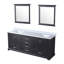Meuble-lavabo double blanc l 80 po x P 22 po et miroirs 30 po Dukes-112872592-66637726