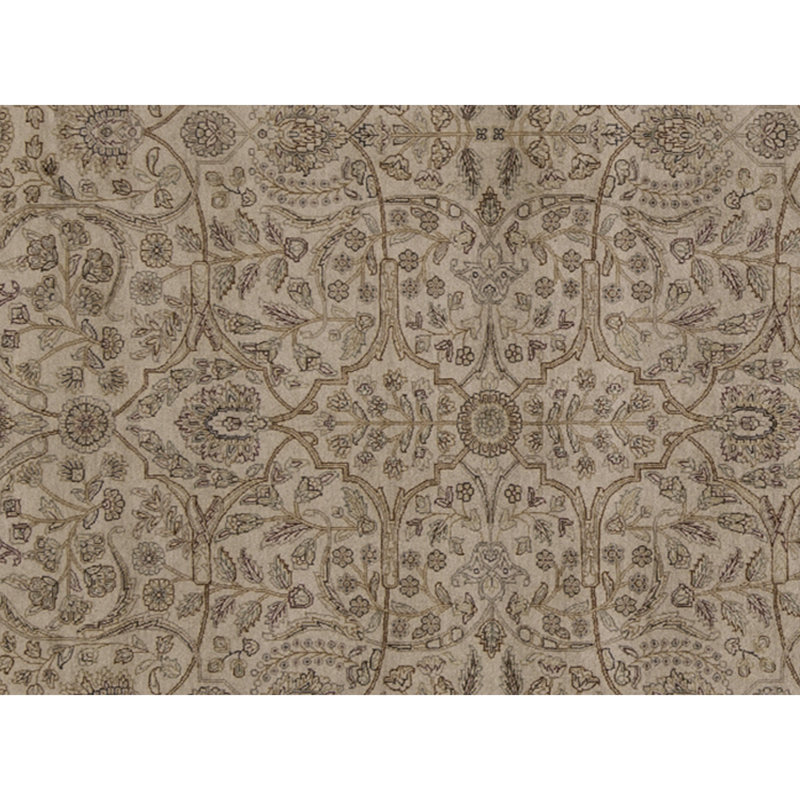 High-Quality Hand-Knotted Ivory Area Rug
