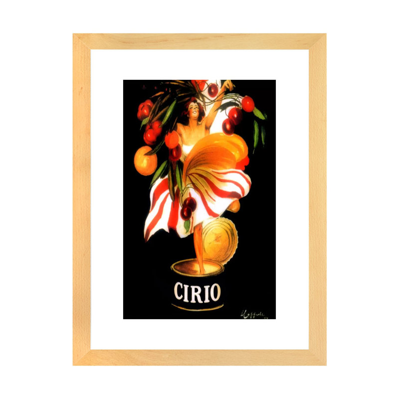 Cirio par Vintage Apple Collection - impression d'art graphique, Cadre papier naturel, H 24 po x l 16 po x P 1 po