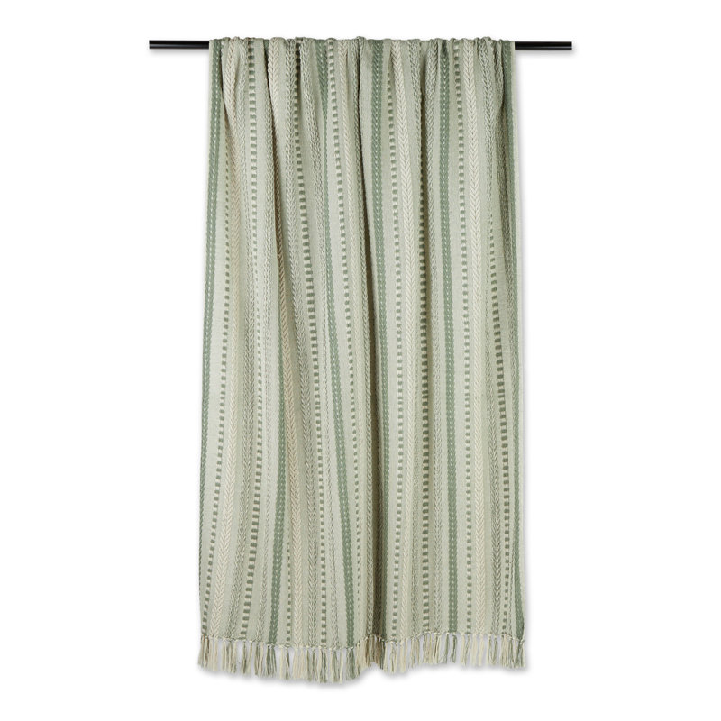 Jeté en coton tressé , Vert