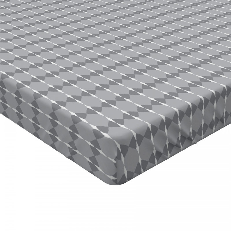 Microfiber Geometric Fitted Sheet, Full Fitted Sheet