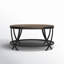 Aumiller 34" Round Coffee Table with Open Storage and Cross Metal Legs-1081597742-1081597738