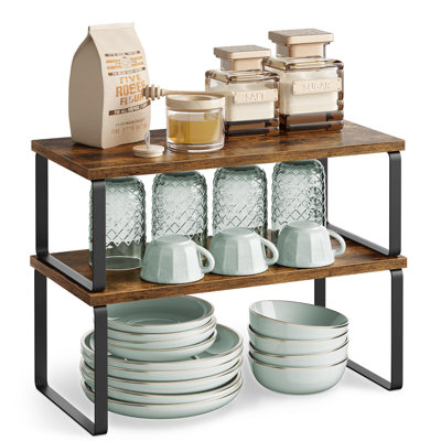 Ensemble de 2 organisateurs de tablettes extensibles, comptoir de cuisine et support à épices pour garde-manger et armoire