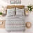 -Piece King/Cal King Cotton Bedding Sets, Reversible Modern Medallion Quilt