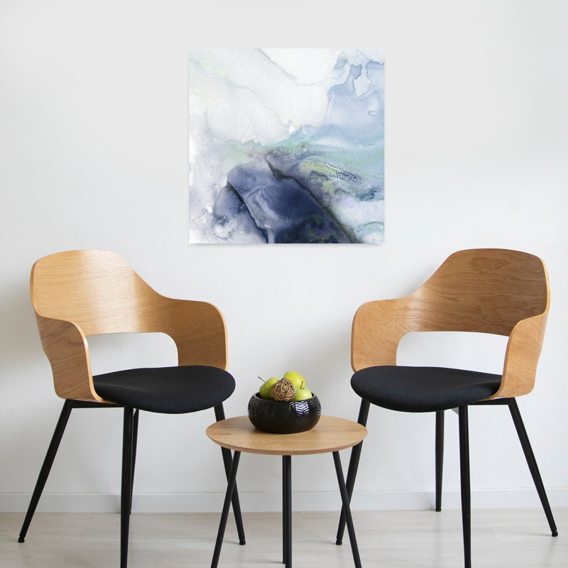 Frozen Ocean Dreams I, art mural contemporain abstrait, H 24 po x l 24 po