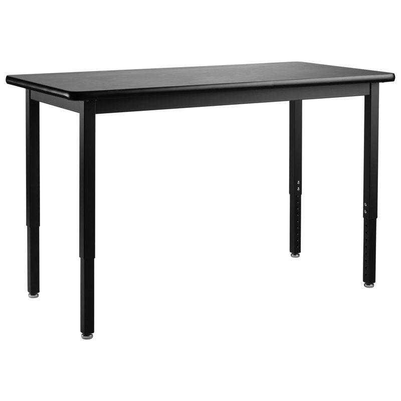 Table scientifique à hauteur ajustable, H 37,25 po x L 72 po x l 24 po, Plastification sous haute pression