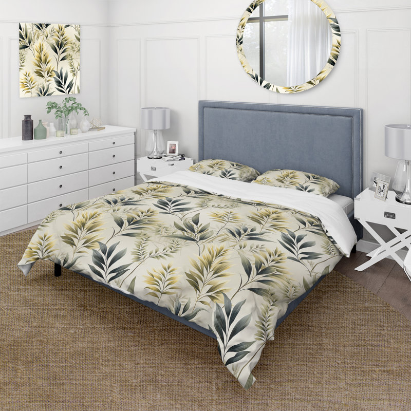 Literie de fougères tranquilles II, Housse de couette simple + 1 taie décorative stan