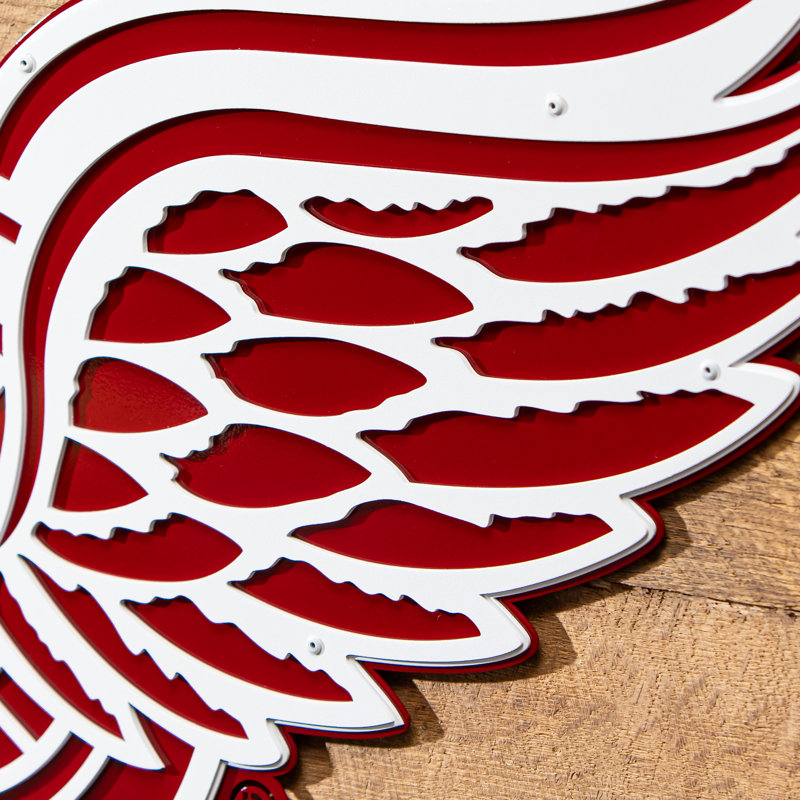 «Detroit Red Wings», art mural en métal