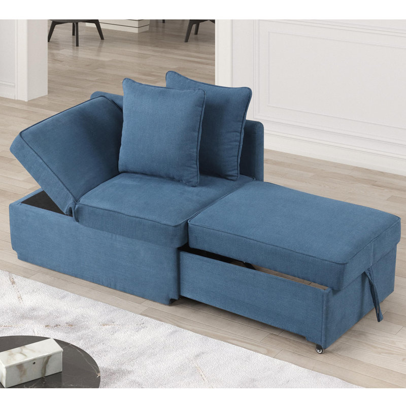 Fauteuil convertible Bohdalec, Bleu