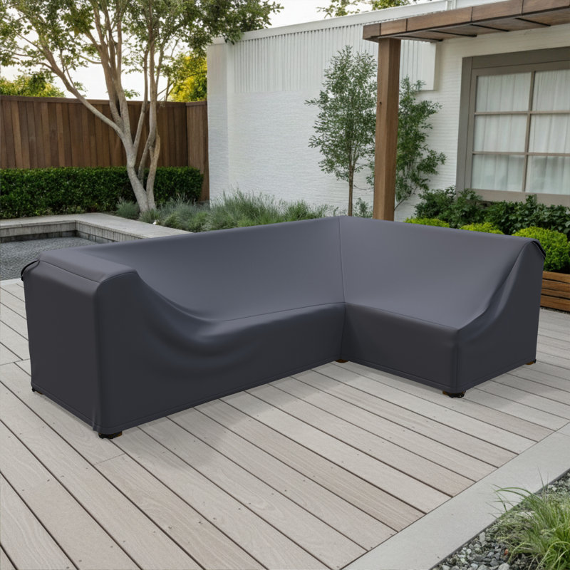 Housse pour canapé modulaire d'extérieur en forme de L de 58,25 po Suvada