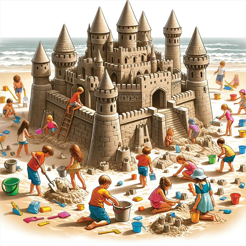 Sand Castle Duvet Cover