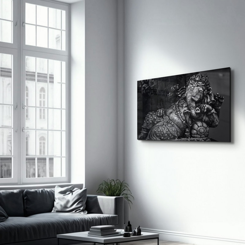 Elegant Tempered Glass Painting, 27.6 x 43.3 Inches | 100% Tempered Glass, Thickness: 0.16 Inches | UV Printed Artwork, Perfect for Home Decor & Modern Interiors, Stunning Visuals for Any Room