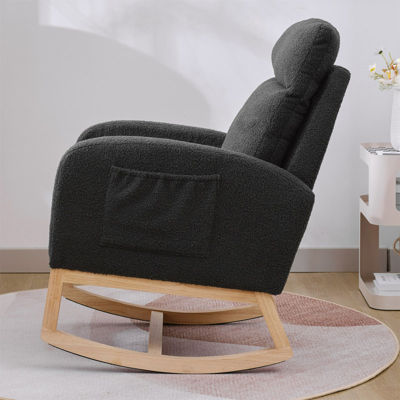 Chaise berçante Modern, Ourson gris foncé