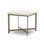 Hammered Iron End Table-White Marble