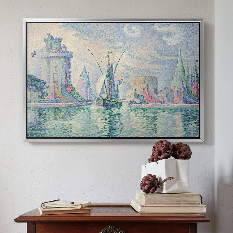 Les tours vertes (La Rochelle), 1913 - Paul Signac, toile tendue avec châssis, 16 x 24, Argent