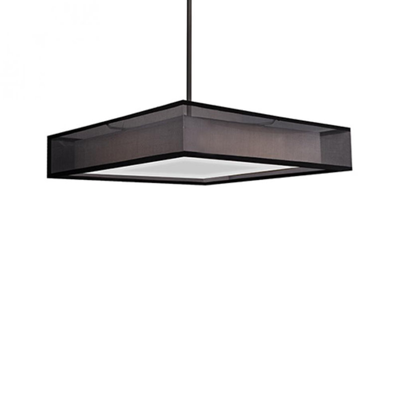 Covina 1 - Light LED Unique/Statement Pendant, Black, 56.88" H x 19.625" W x 19.625" D