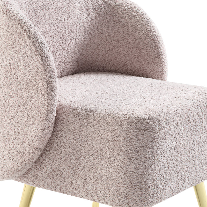 Fauteuil de coiffeuse Chyenne, Mélange de polyester rose poussiéreux