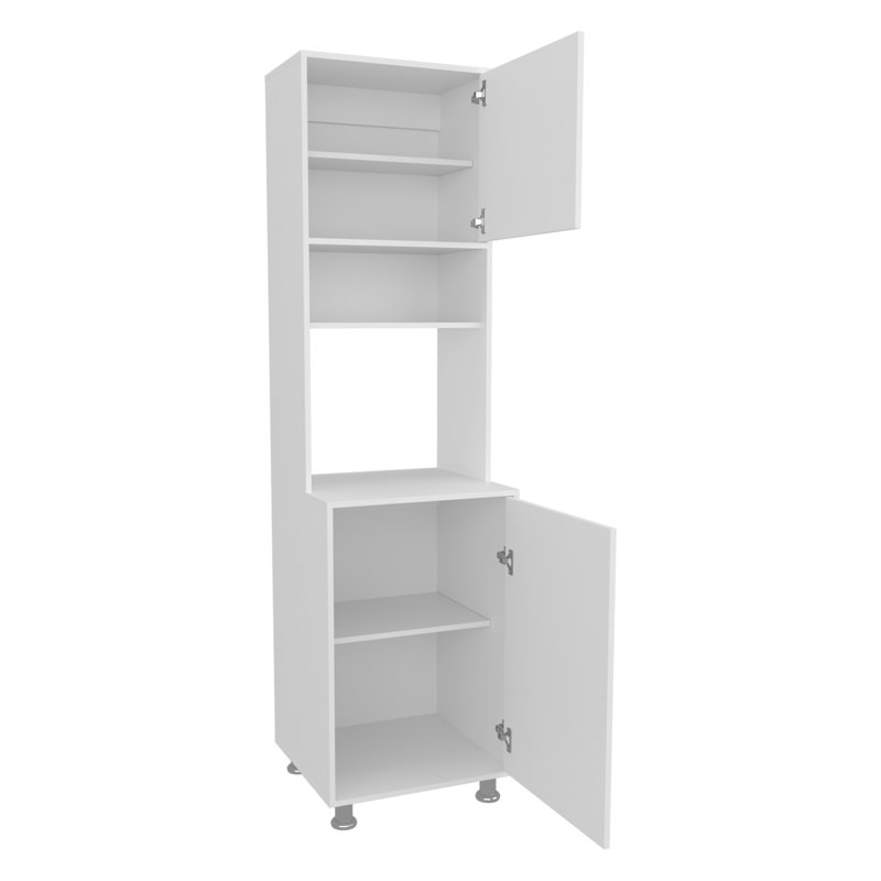 Garde-manger avec rangement ouvert et 2 portes, blanc | Idée de cadeau