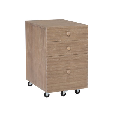 Derrione Ripples 3-Drawer Mobile Vertical Filing Cabinet