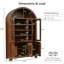 Garde-manger arqué Farmhouse avec portes en verre et tablettes réglables-129703513