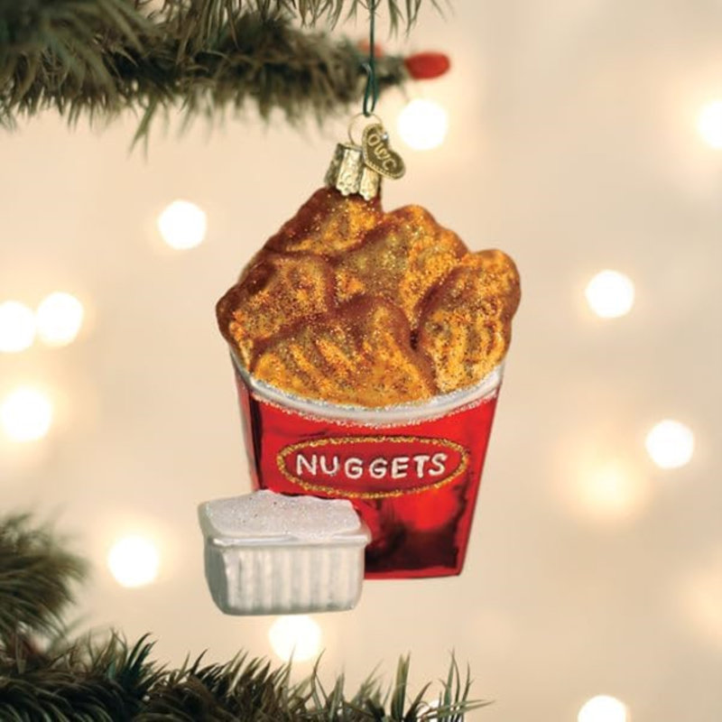 Old World Christmas Blown Glass Ornament for Christmas Tree, Chicken Nuggets