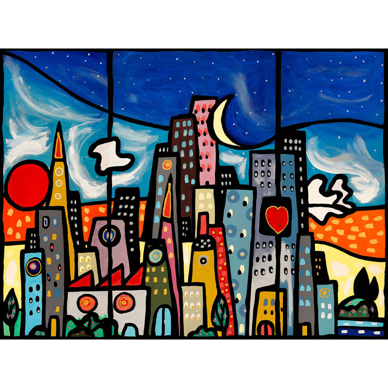 When The Wind Is Blowing by Wallas - Wrapped Canvas Painting, 50cm H x 70cm W