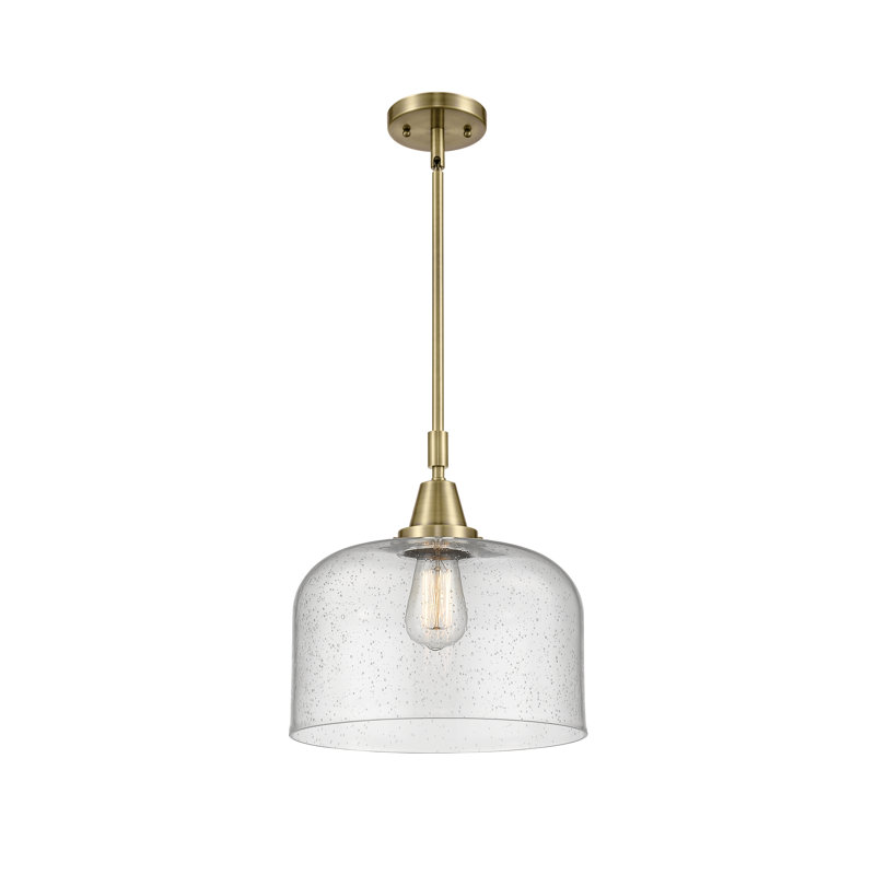 1 - Light Single Pendant, Antique Brass, No Bulb Included, 47.12" H x 12" W x 12" D
