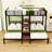 Triple Metal Bunk Bed With Storage Shelves And Stairs-1445325361