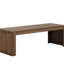 Bureau d'ordinateur de 79 pouces (200,7 cm), design minimaliste, couleur noyer brun, double espace de travail, panneau E0, pieds réglables élégants, grand plateau pour une stabilité optimale.