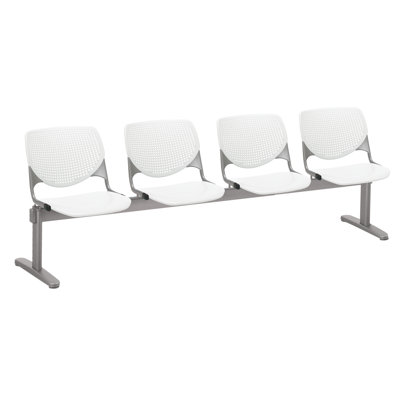 Kool 95" W Plastic Seat Tandem Seating with Metal Frame
